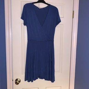 ROLLA COSTER BLUE FAUX-WRAP DRESS SIZE LARGE